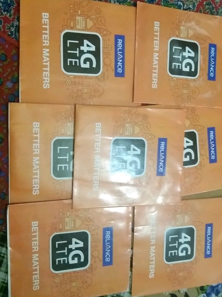 Pack Of 5pice 4G Dummy Sim