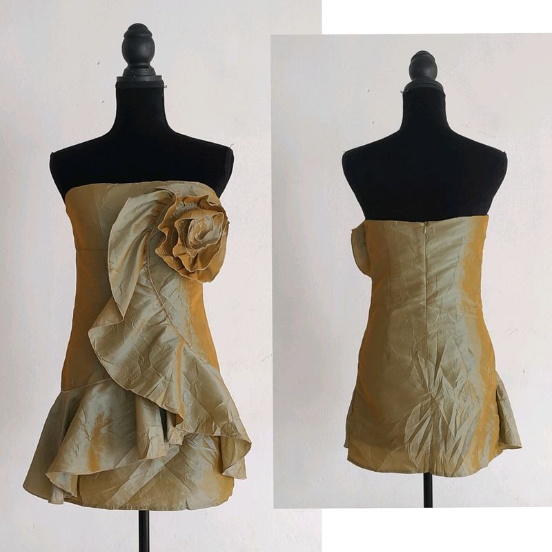 Vintage Mini Rose Tube Dress