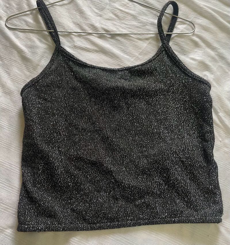 Sparkly Black Tank Top