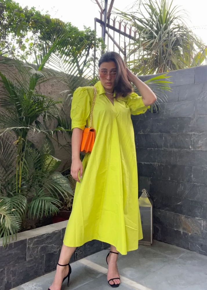 Zara Neon A Line Dress