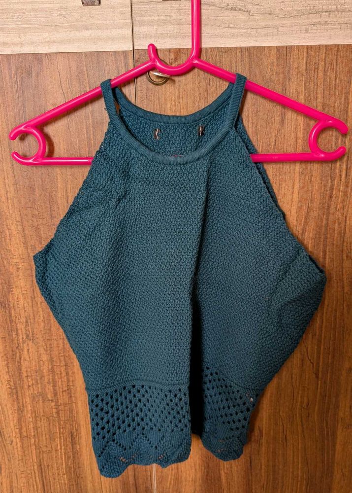 Green Sleeveless Top