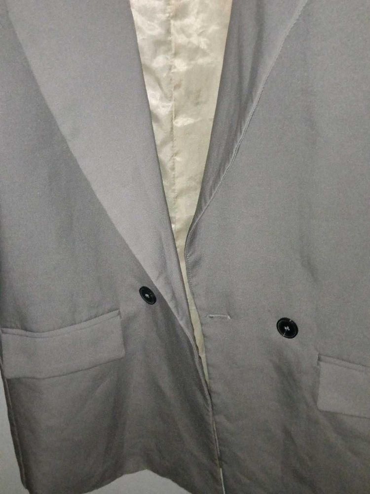 Oversized Grey Blazer From Urbanic