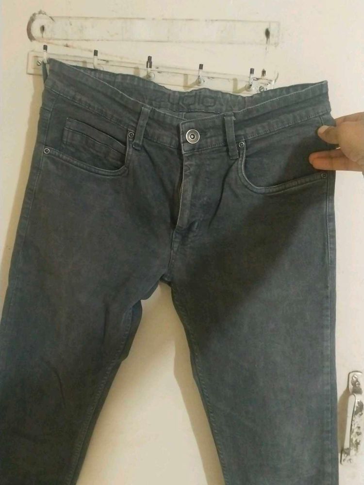Dark Gray Denim Jeans