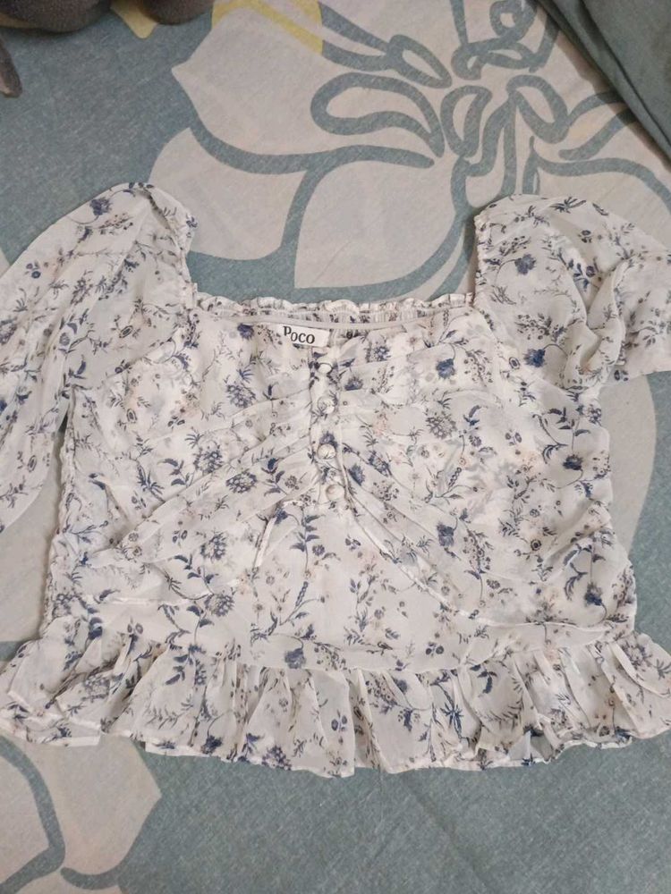 Floral Chiffon Top