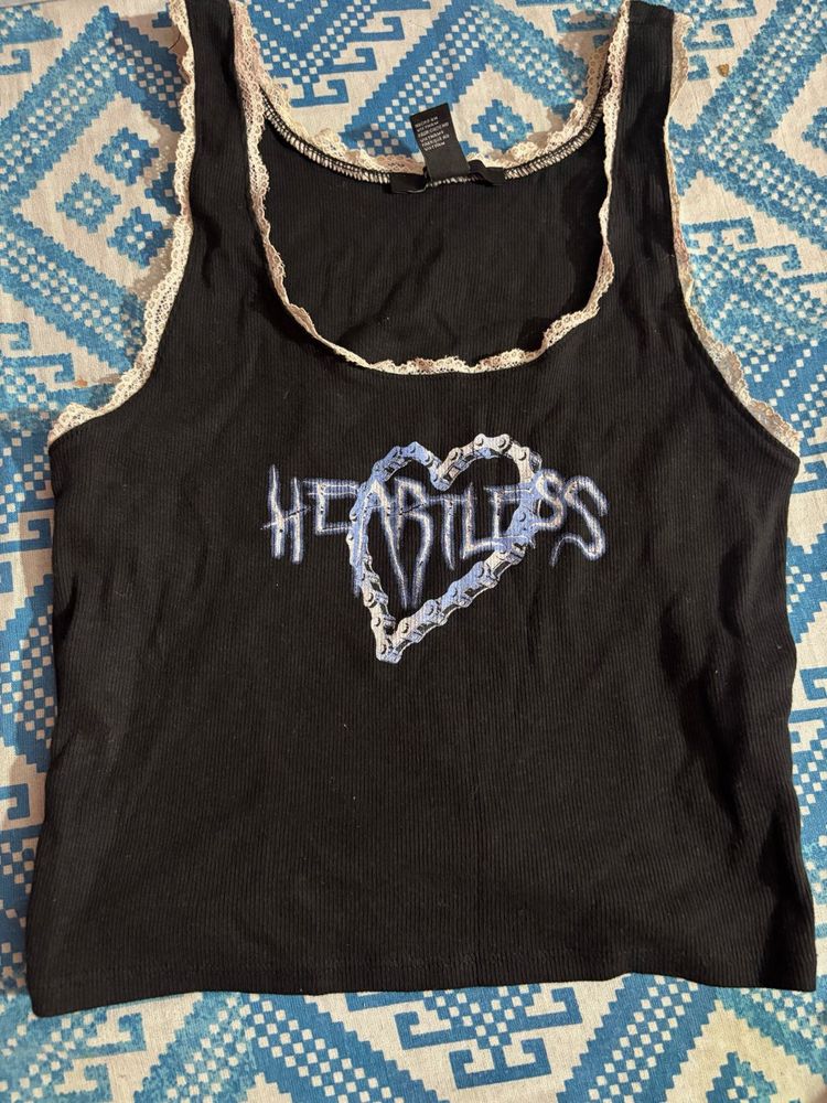 Black Heartless Tank Top