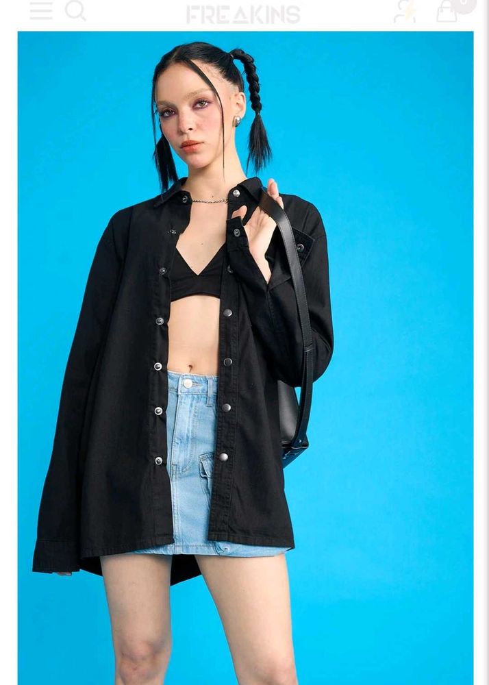 FREAKINS- Black Oversized Shirt