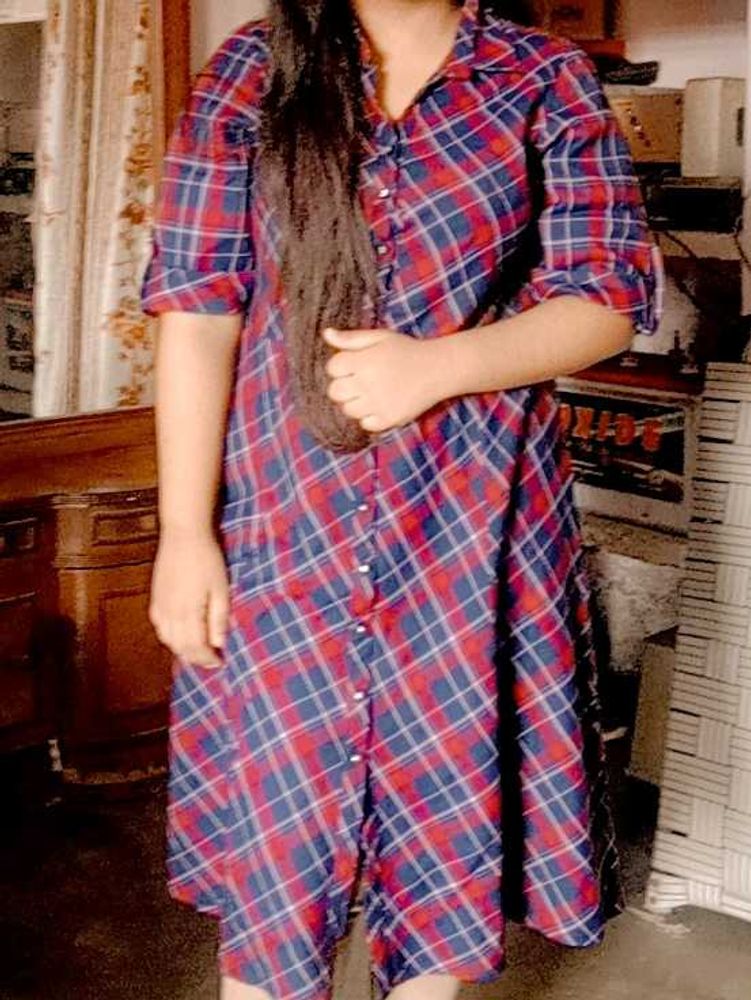 Plaid Shirt Dress