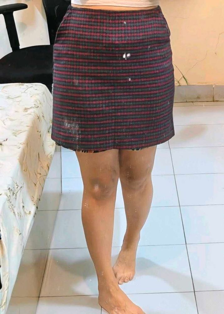 Houndstooth Mini Skirt