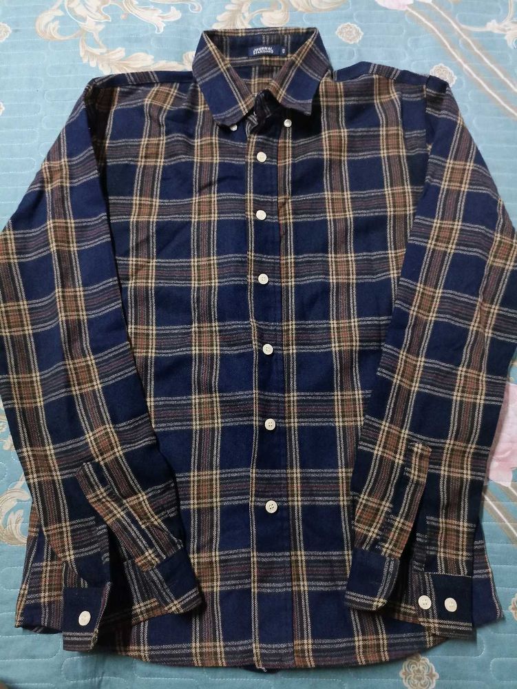 Blue &amp; Brown Plaid Shirt