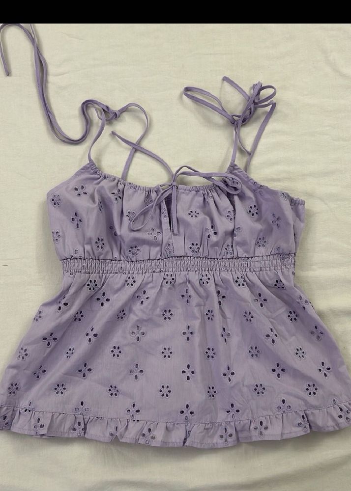 Purple Strappy Hnm Top