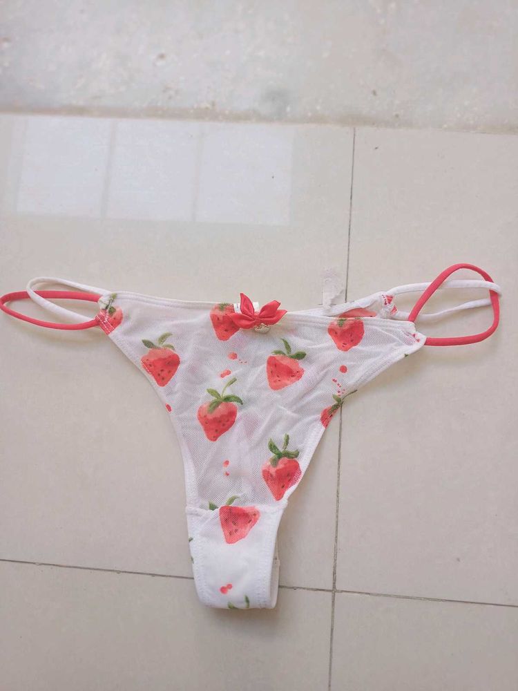 Strawberry Print Thong