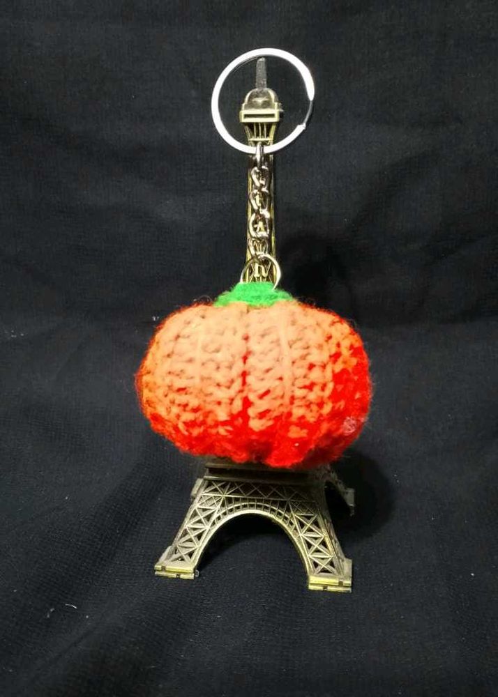 Crochet Pumpkin Keychain 6pics
