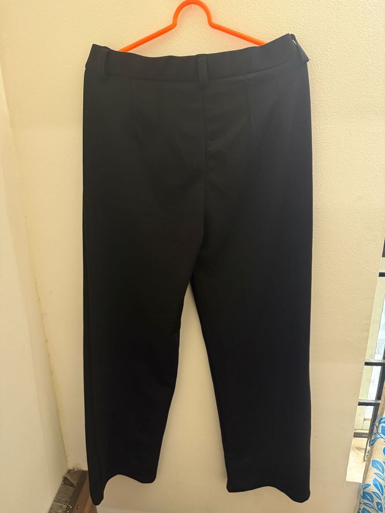 Black Straight Leg Trousers