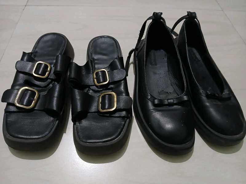 Black Flats &amp; Sandals