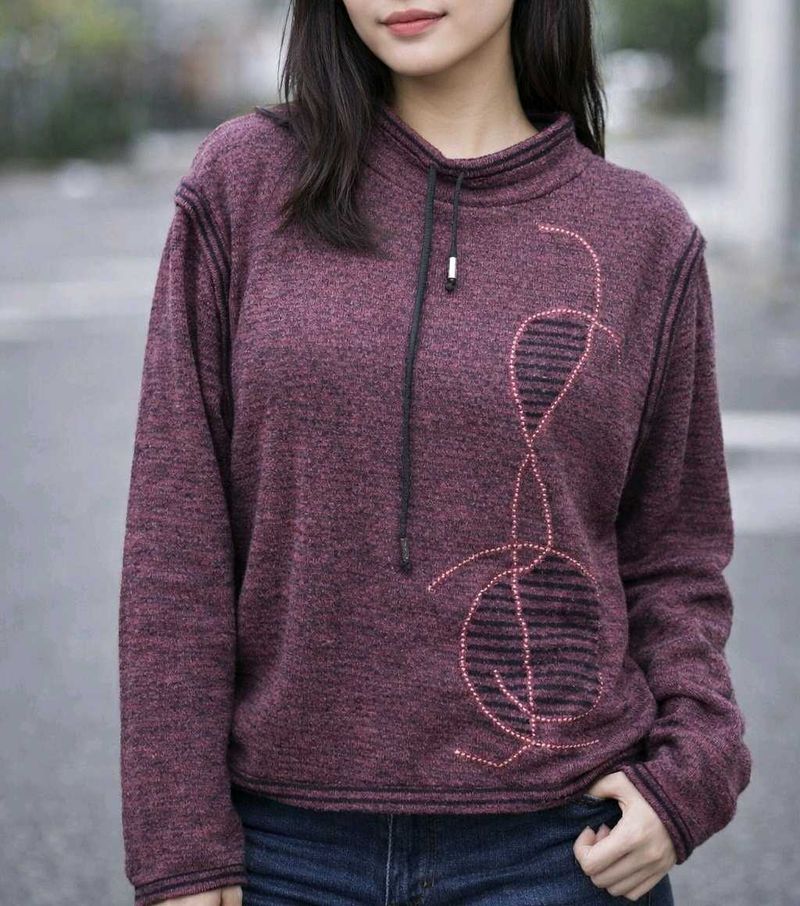 Maroon Long Sleeve Top