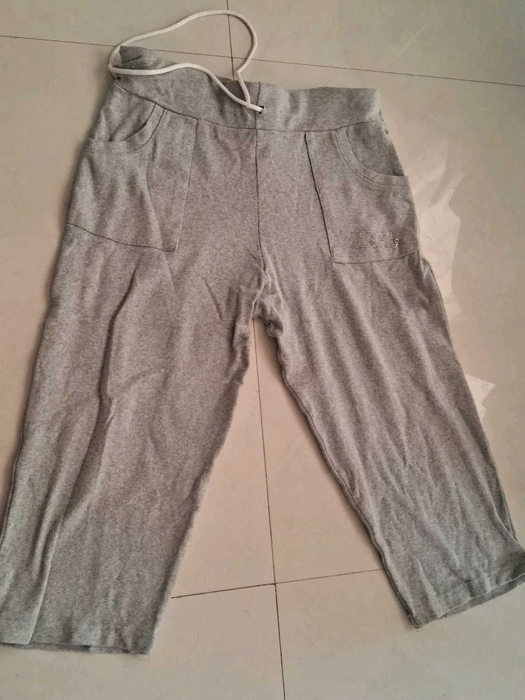 Comfy Grey Capri Pants
