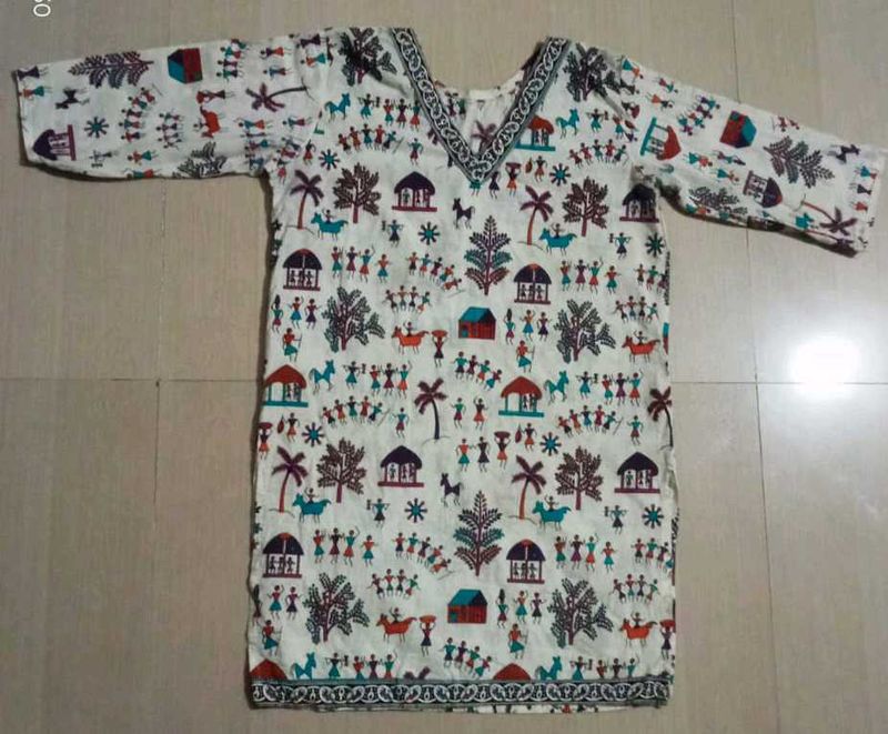 Ethnic Print Tunic Top