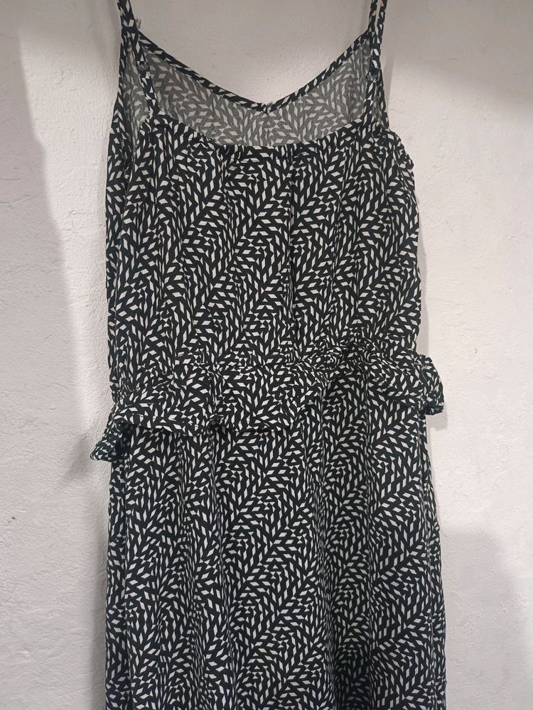 Black A-line Sleeveless Dress