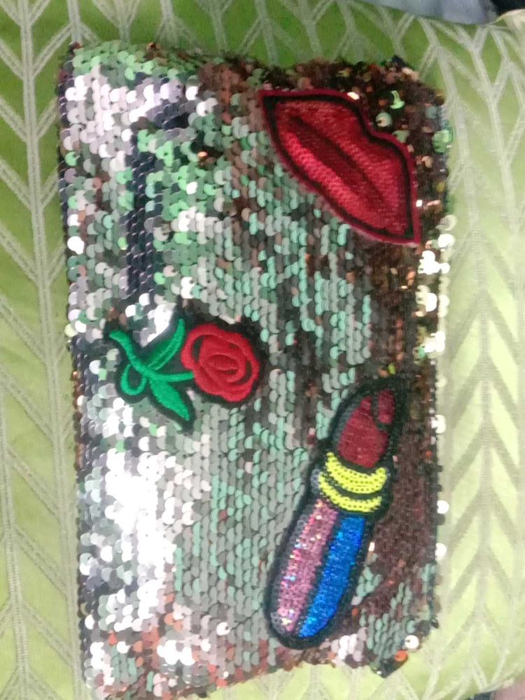 Sequin Patch Pouch