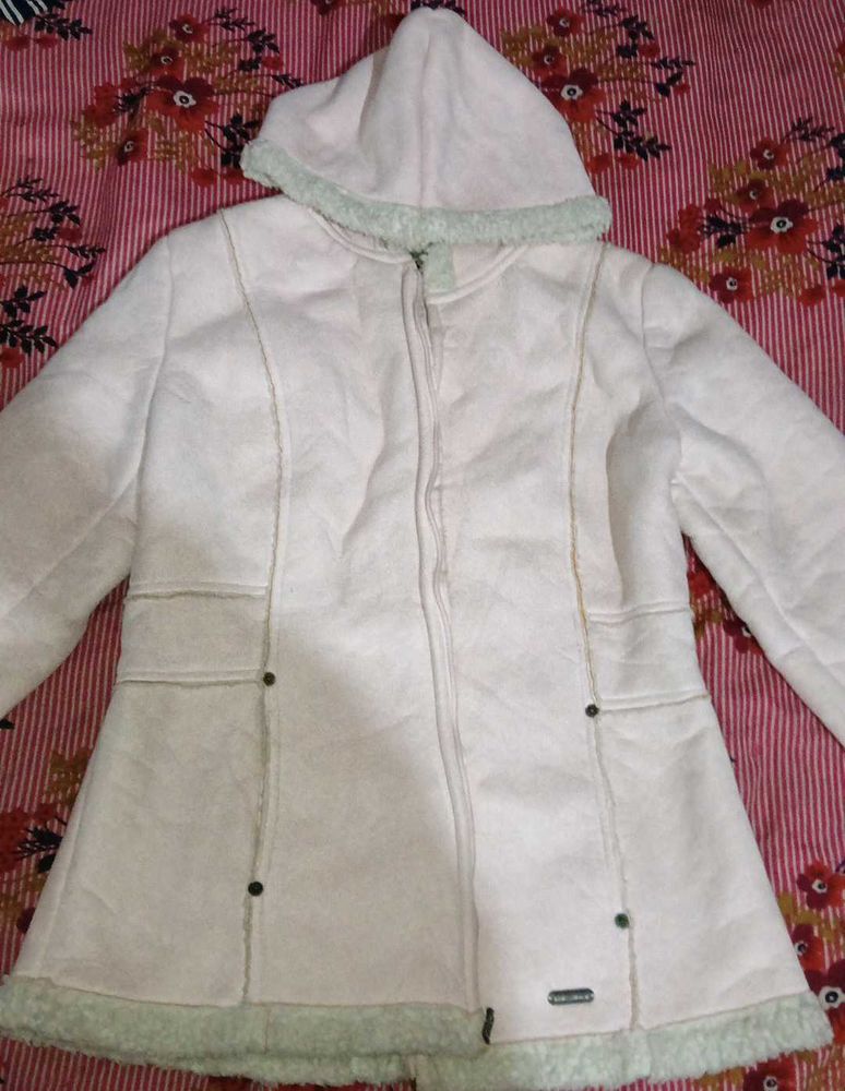 Cozy Cream Hooded Coat