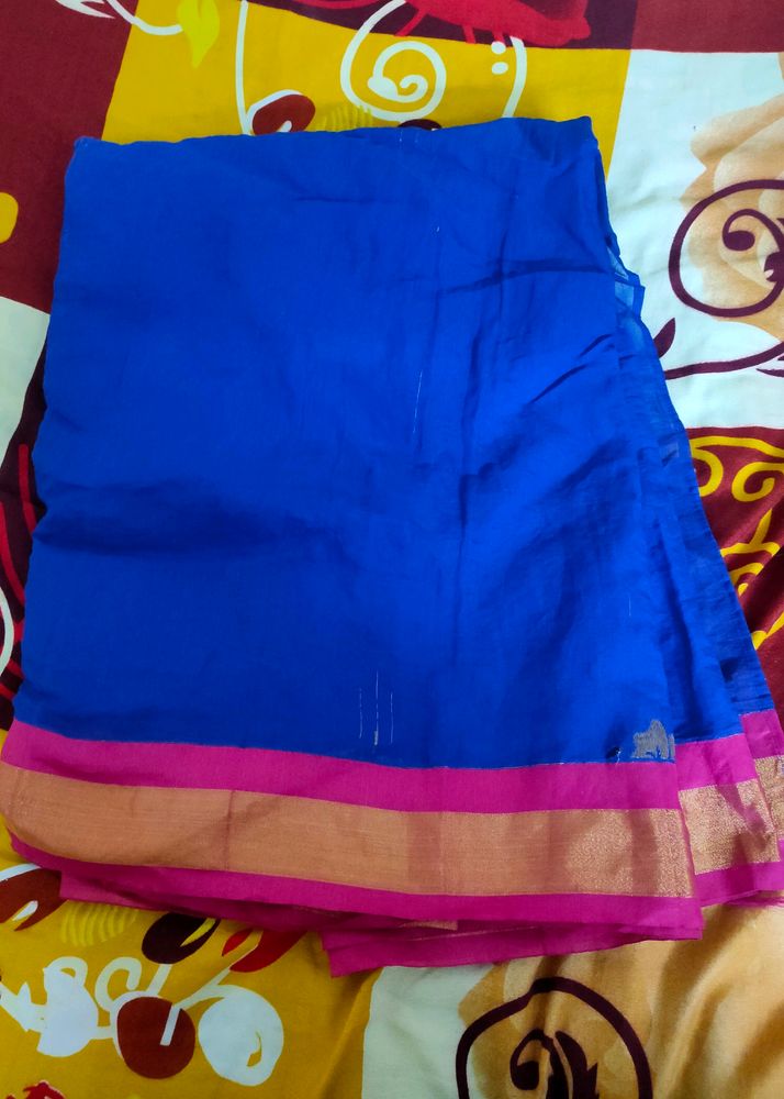 Blue With Pink Combination With Gold Colour