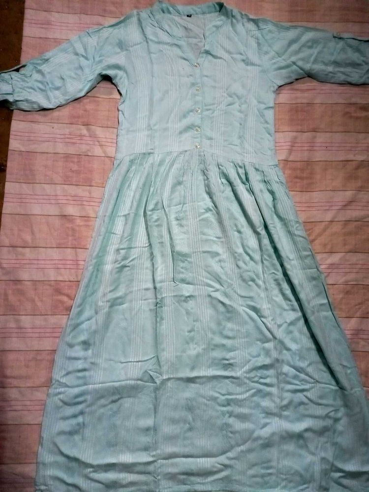 Blue Striped Maxi Dress