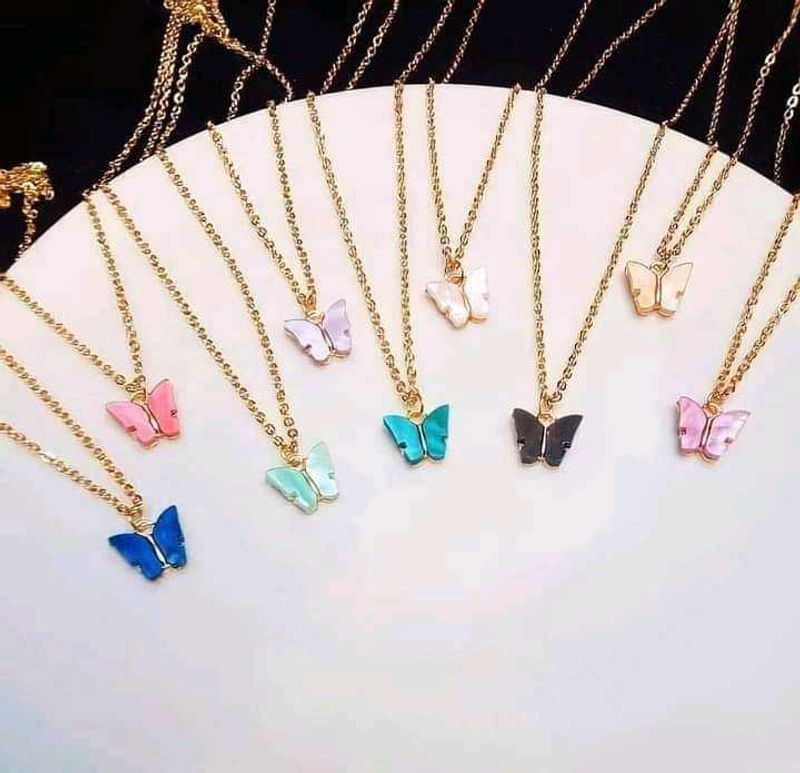 Set of 10 Charming Butterfly Pendant