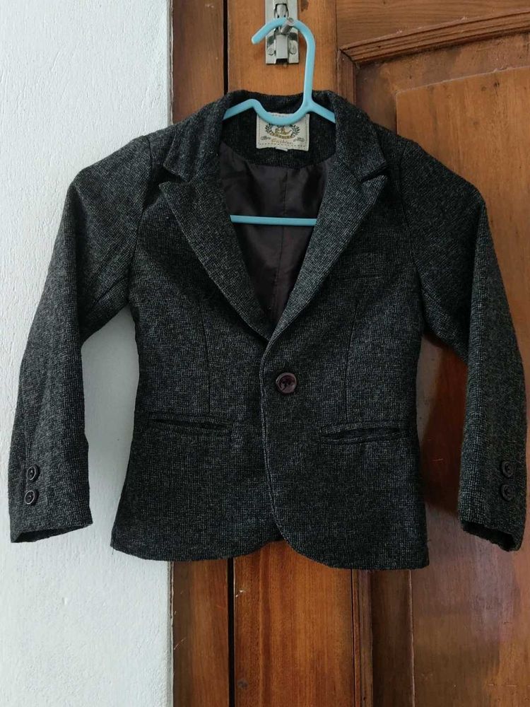 Gray Kids' Blazer Jacket