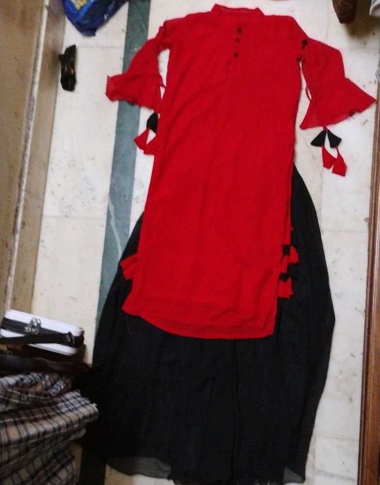 Long Kurti With Sharara