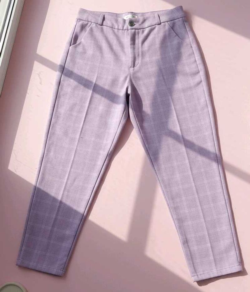 Lilac Plaid Pants