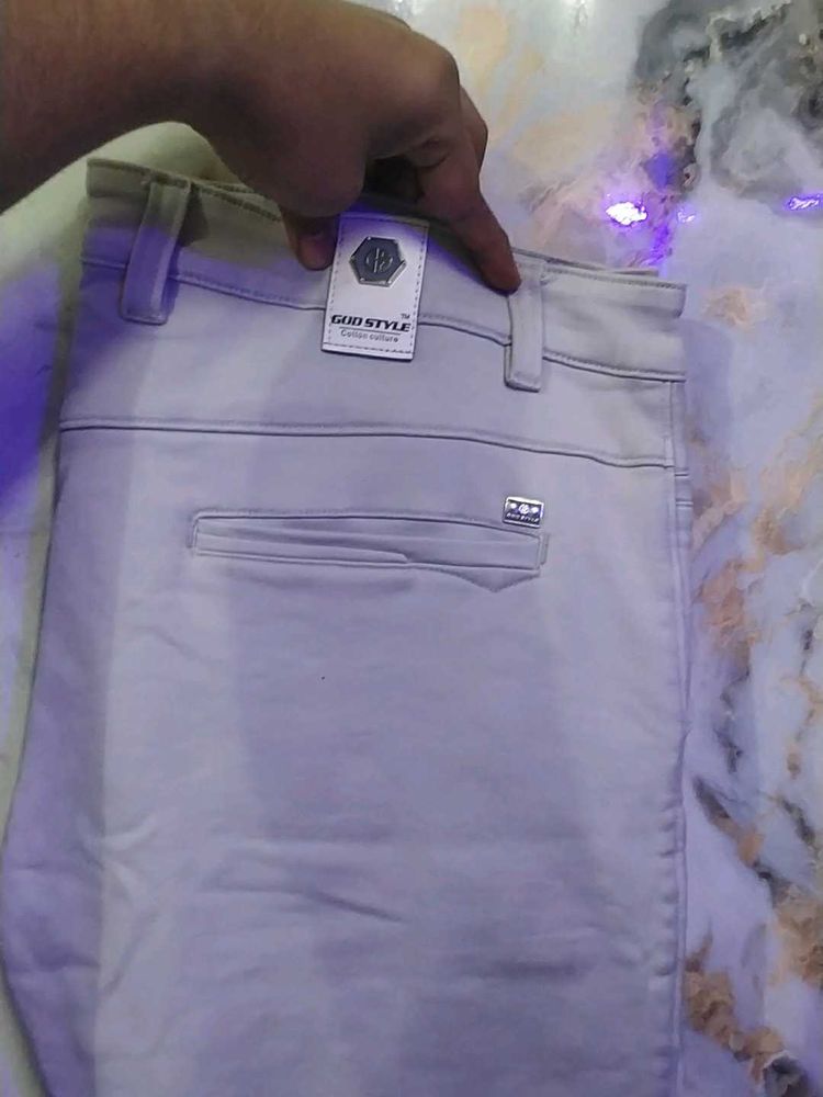 GUD STYLE Cream Chinos