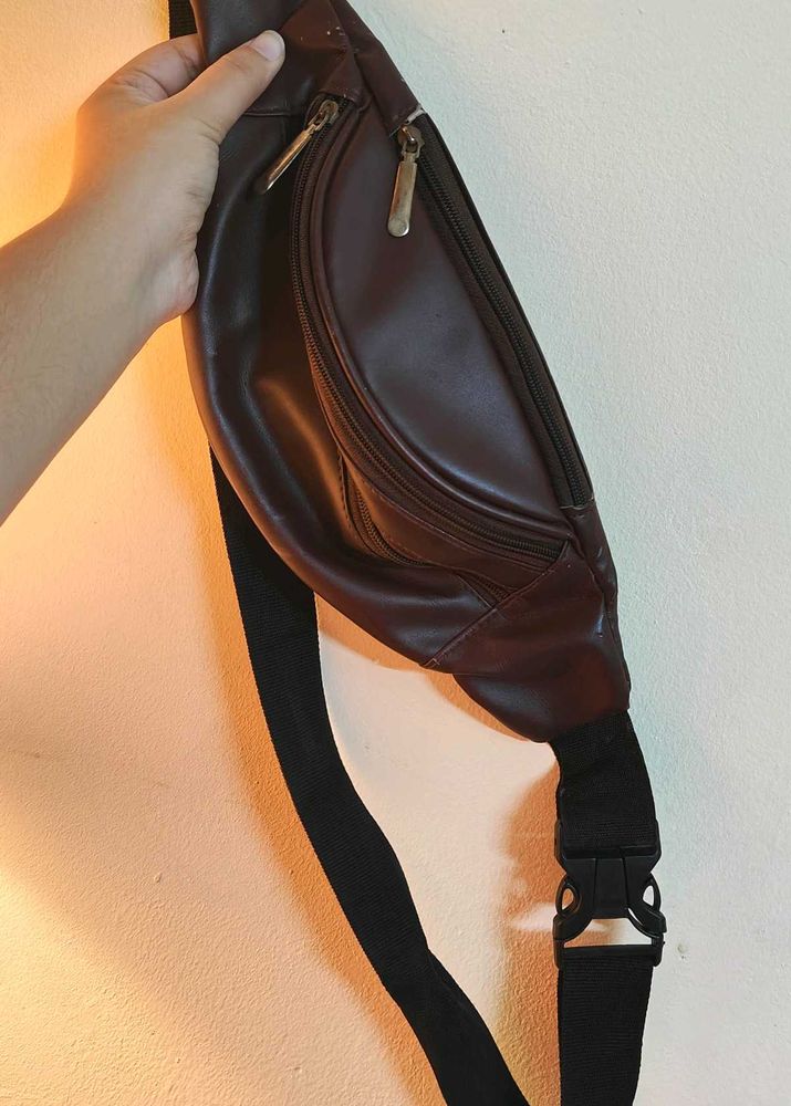 Vintage Brown Leather Fanny Pack
