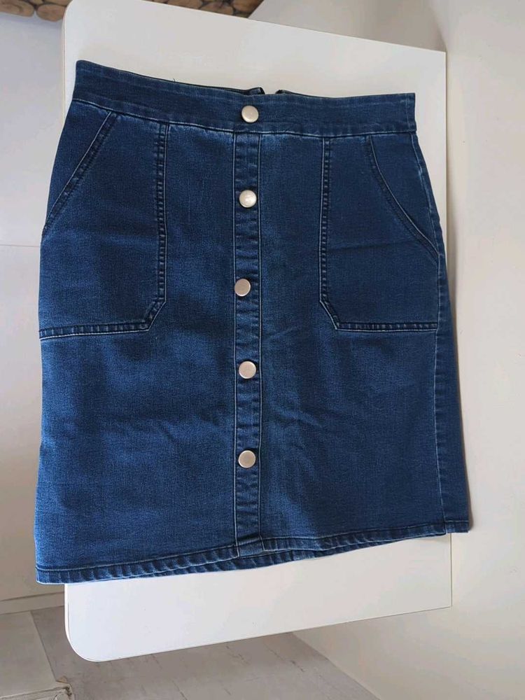 Denim A-Line Skirt