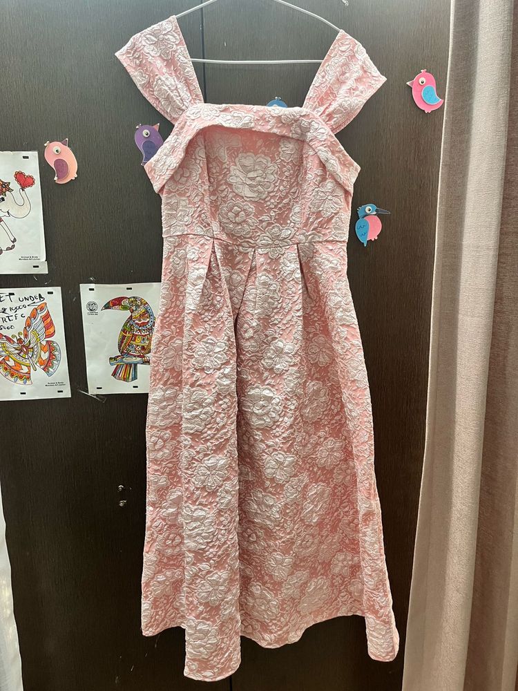 Elegant Pink Floral Dress