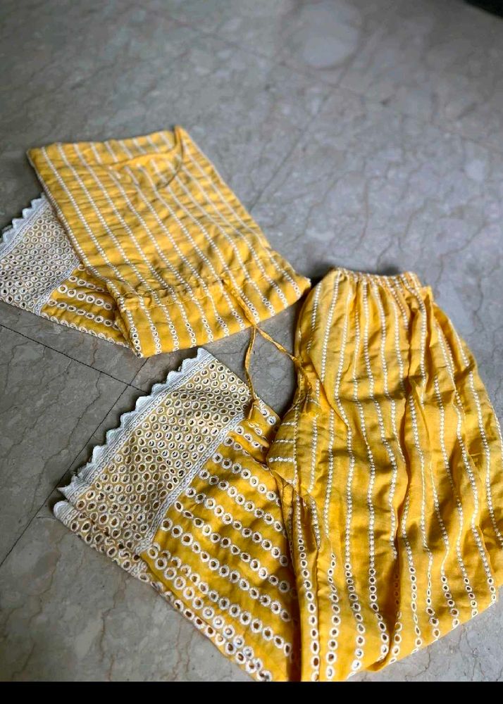 Yellow Kaftan Co Ord Set