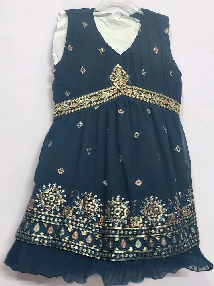 Embroidered party wear sharara dress
