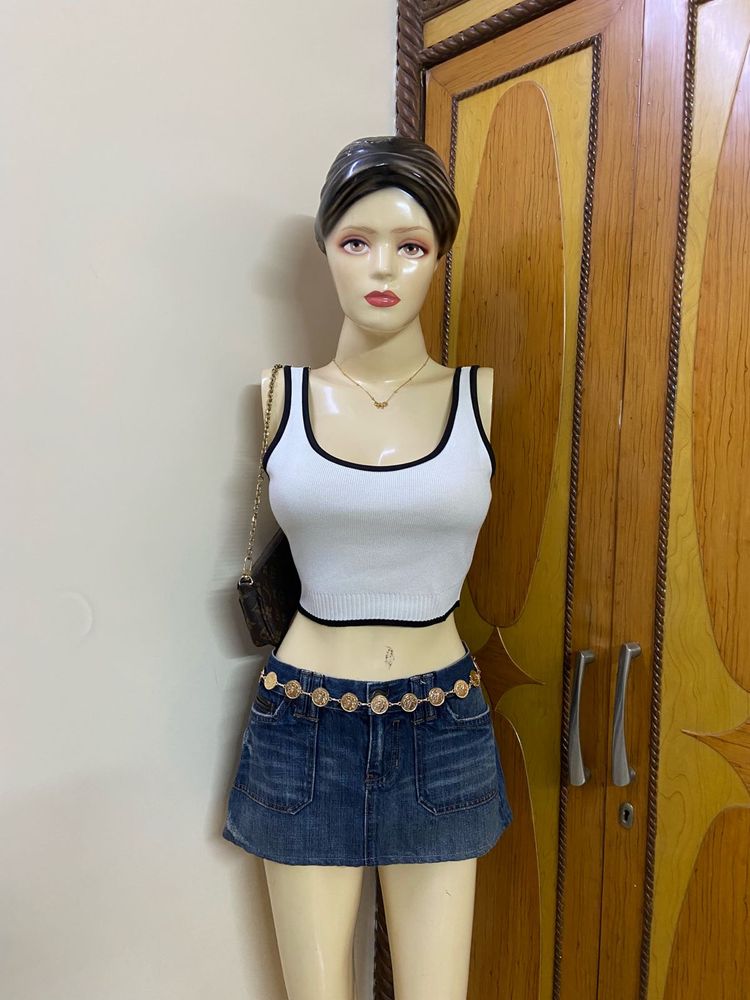 White Crop Top
