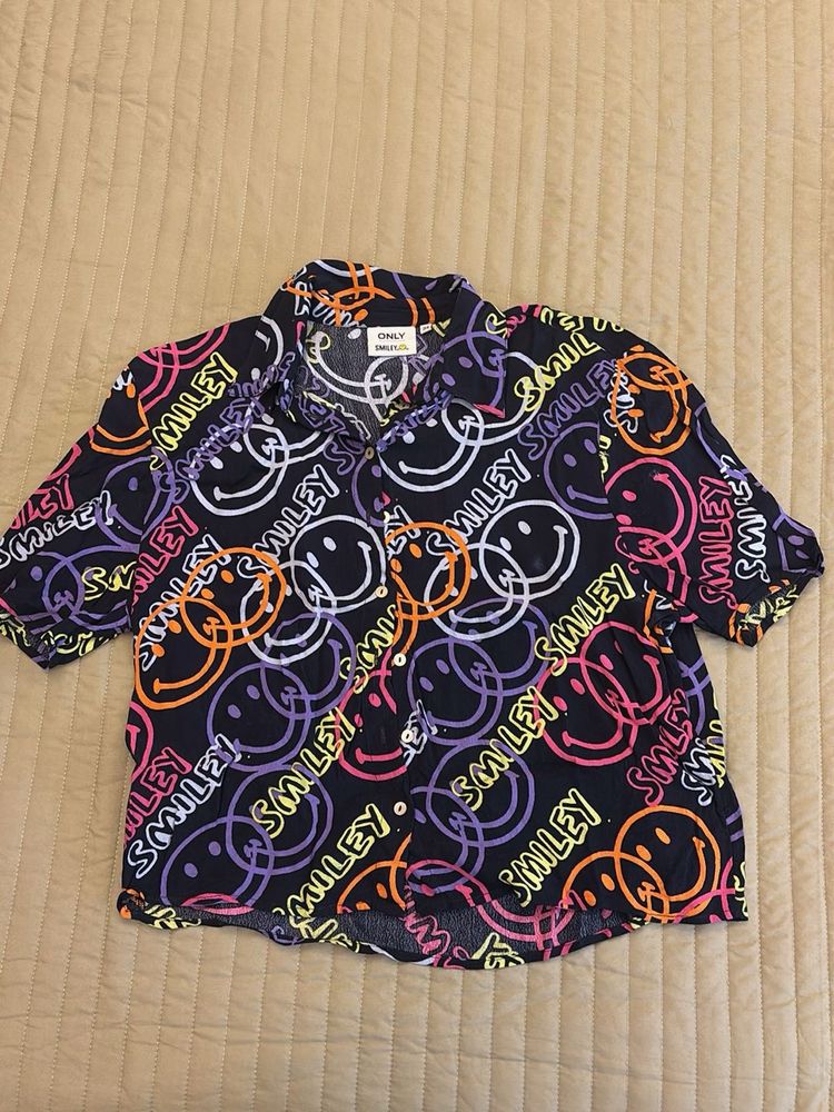 Smiley Graphic Print Shirt