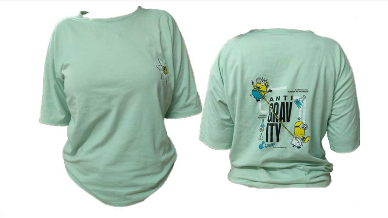 👕 Mint Green Minions Graphic Tee  👕