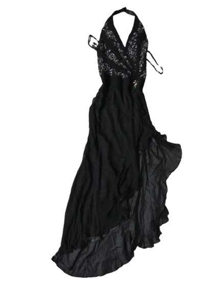 Vintage Pinteresty ethereal Beaded Side Slit dress