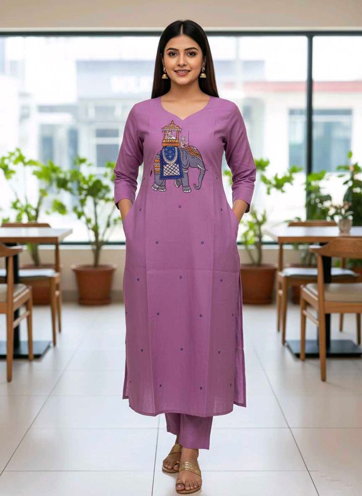 Elegant Purple Kurta Set