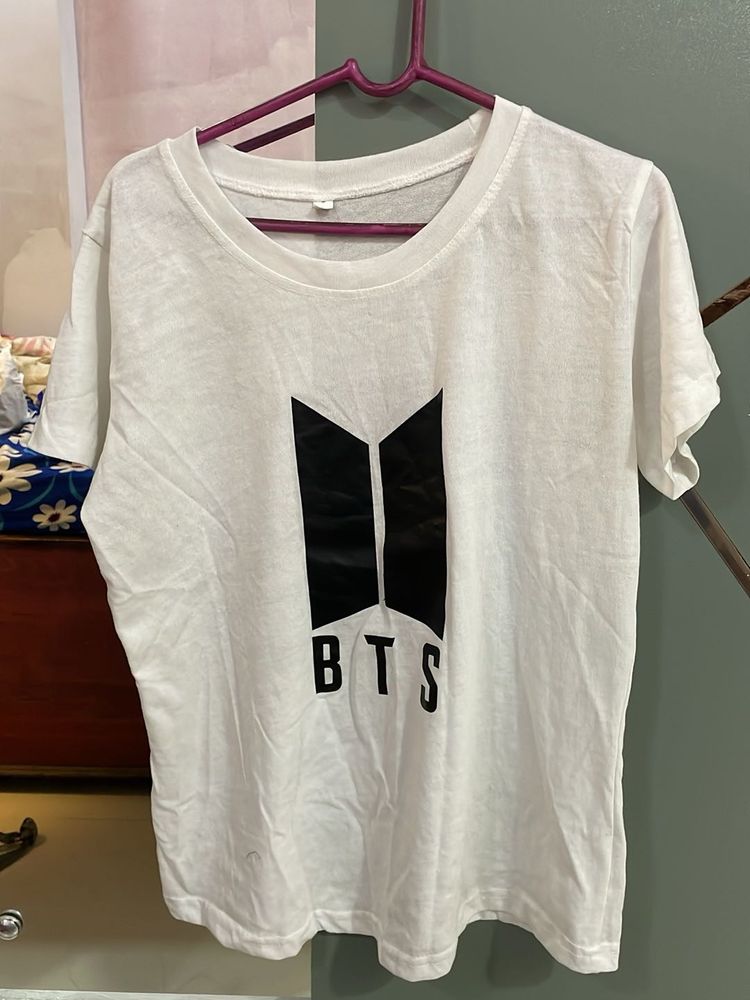 BTS White Graphic T-Shirt