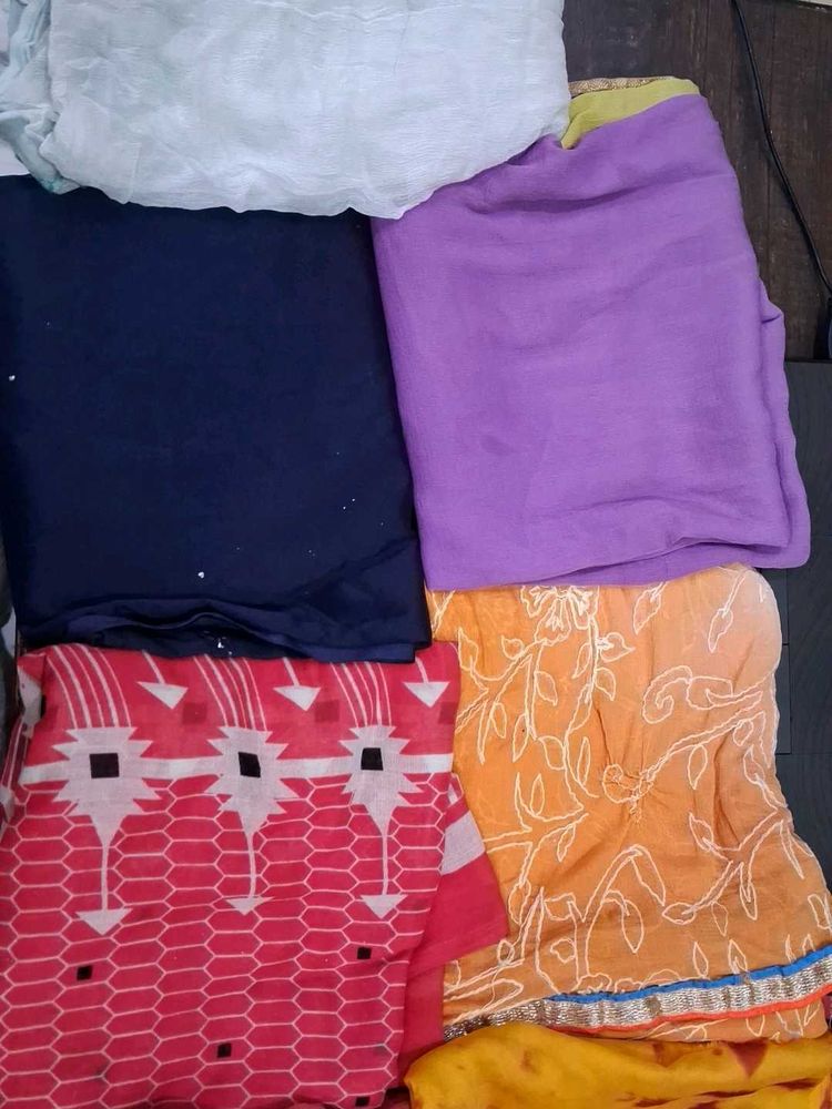 Assorted Indian Fabric  Seven Pieces Combo