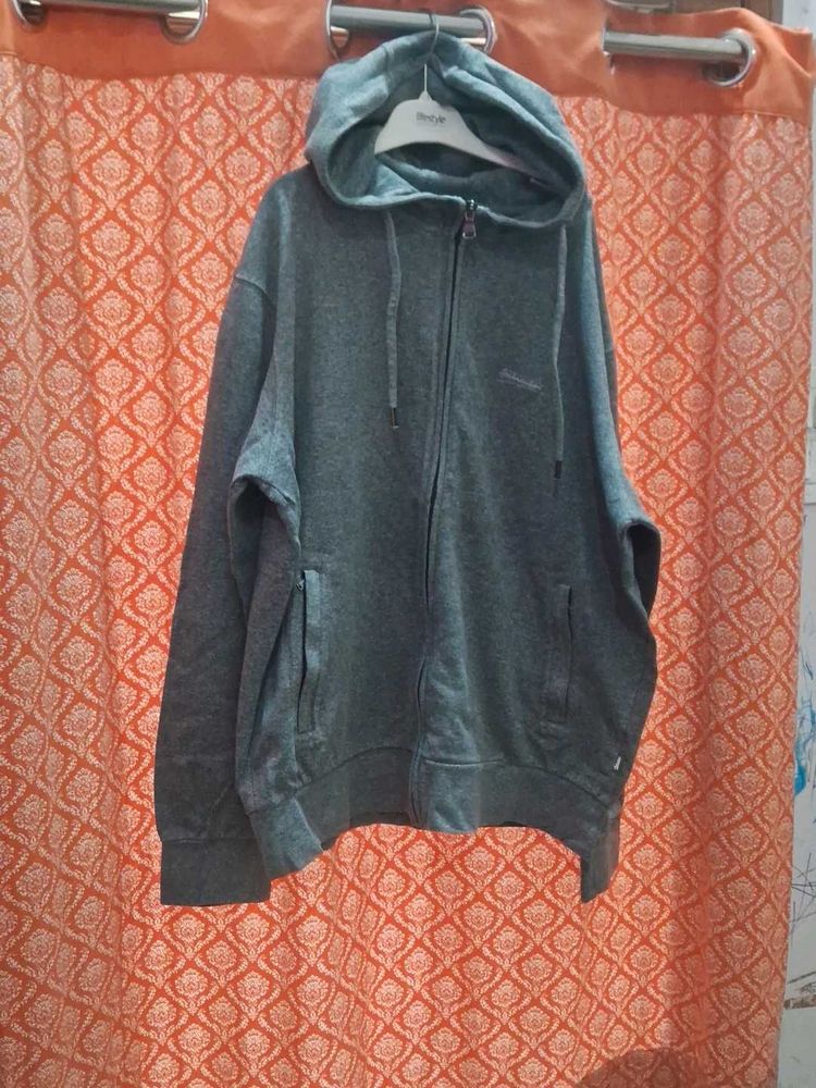 Gray Zip-Up Hoodie