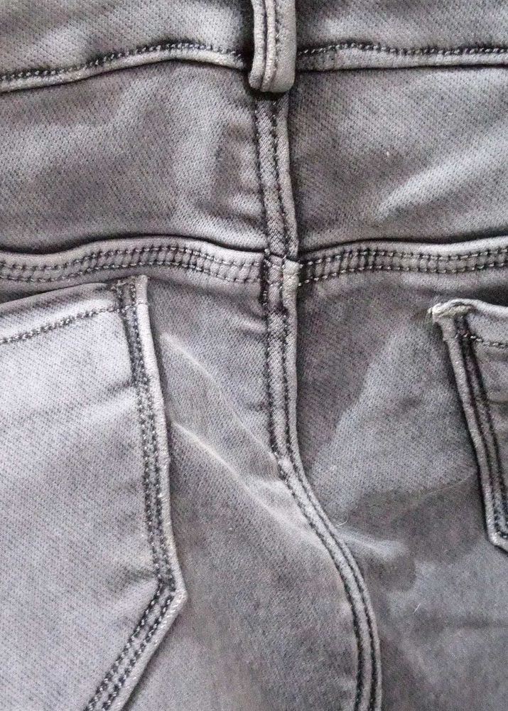Gray Wash Denim Jeans