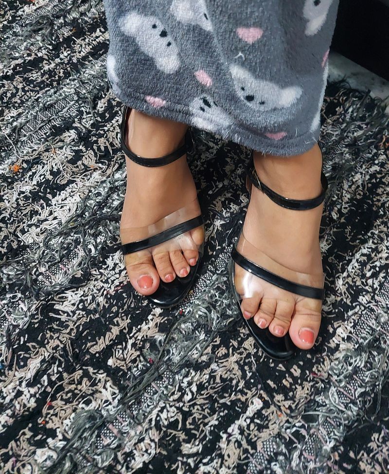 Black Pretty Block Heels