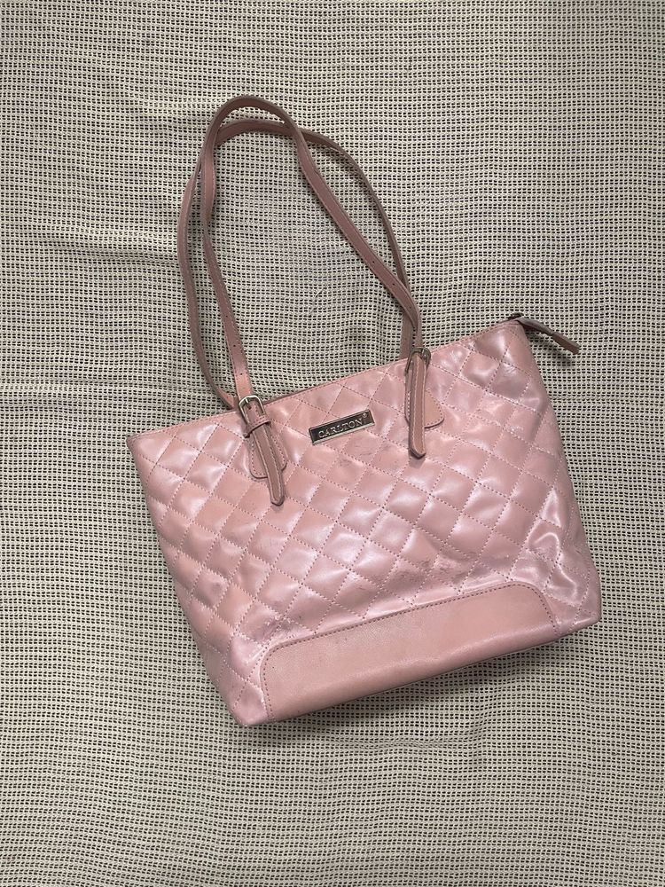 Pink Quilted Handbag