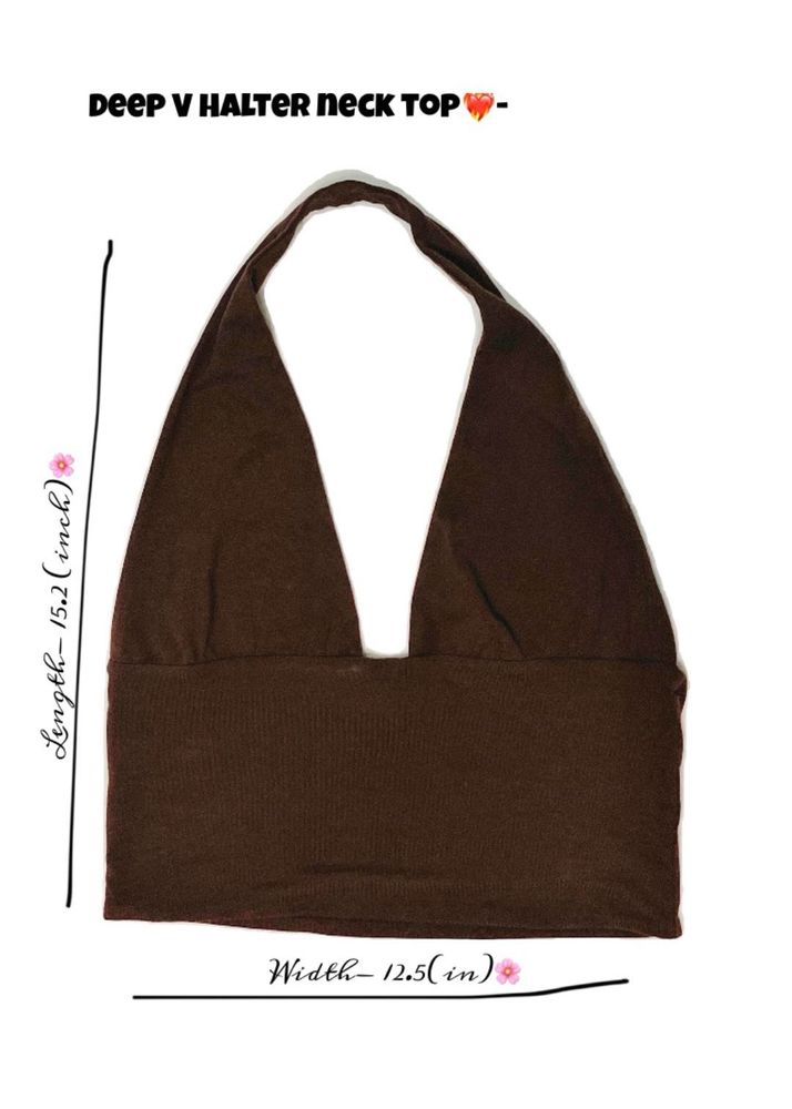 Brown Halter Neck Top