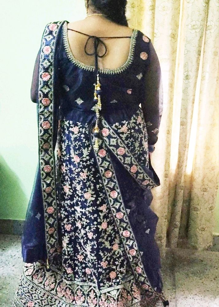 Bridal Lehenga Full Set (Blue)