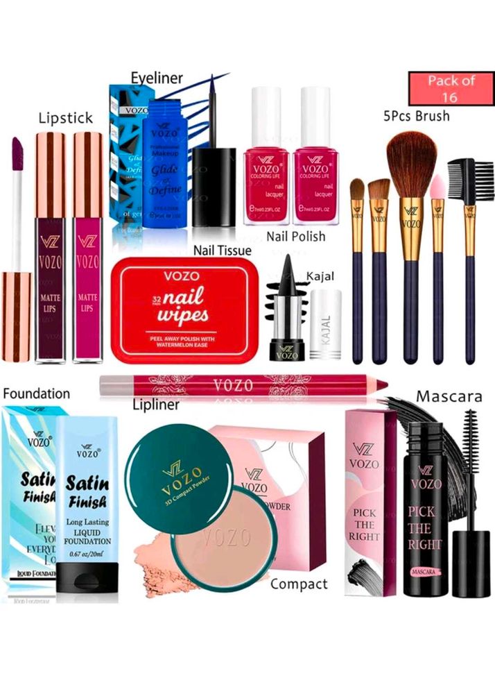 VOZO Makeup Kit - 16 Piece Set